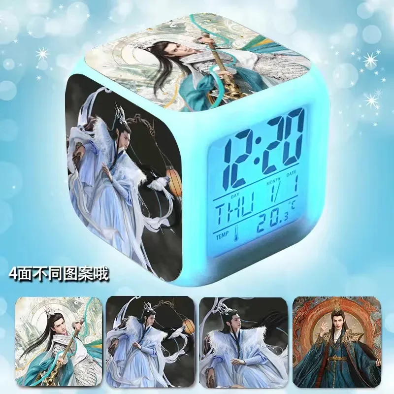 Luo Yunxi Bai Lu Poster Colorful Alarm Clock TV Till The End of The Moon Drama Stills Color Change Night Light Desktop Ornament