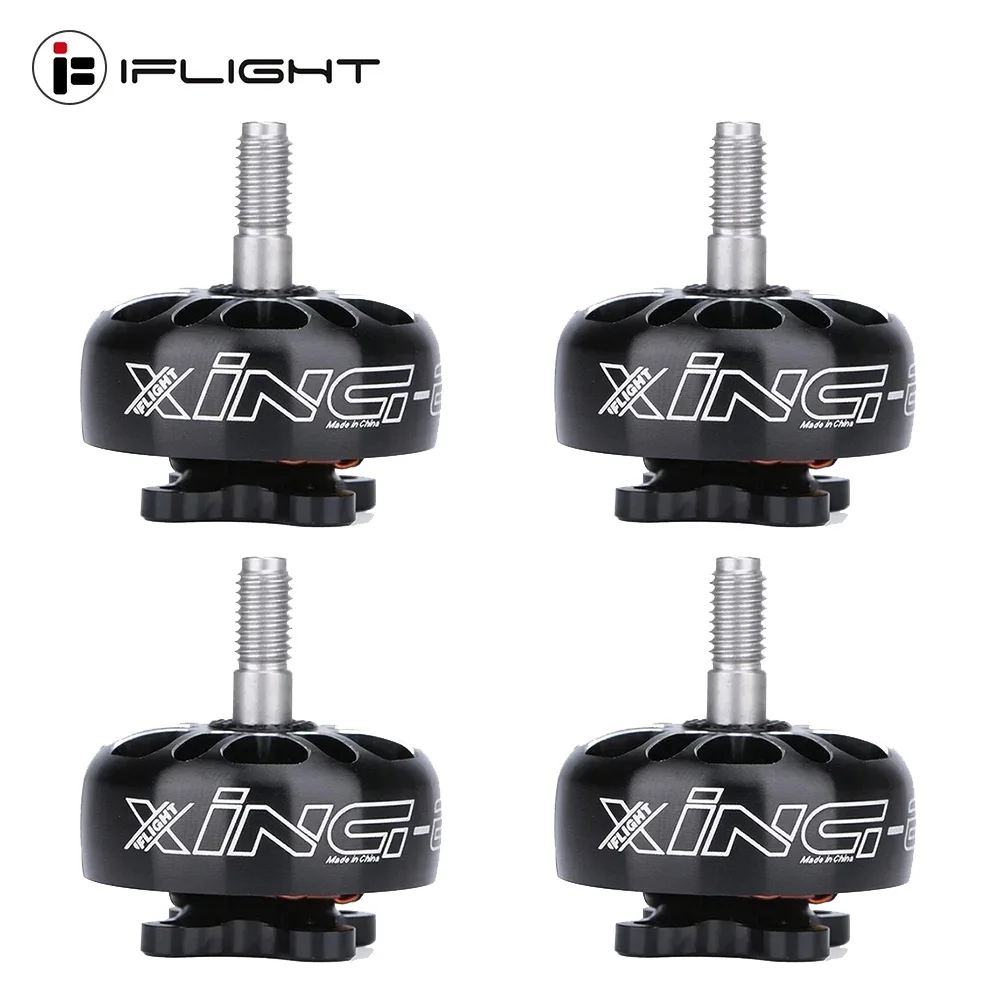 

IFlight XING-E Pro 2306 1700KV 2450KV 2-6S Бесщеточный двигатель с валом из титанового сплава 4 мм 5-6 дюймов Пропеллер для гоночного дрона FPV