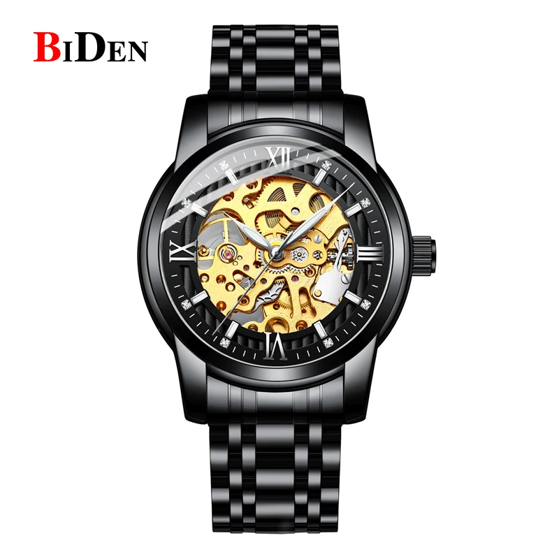 Men\'s watch, fully hollowed out automatic mechanical watch, fashionable and casual, waterproof, perfect gift for men\'s watches