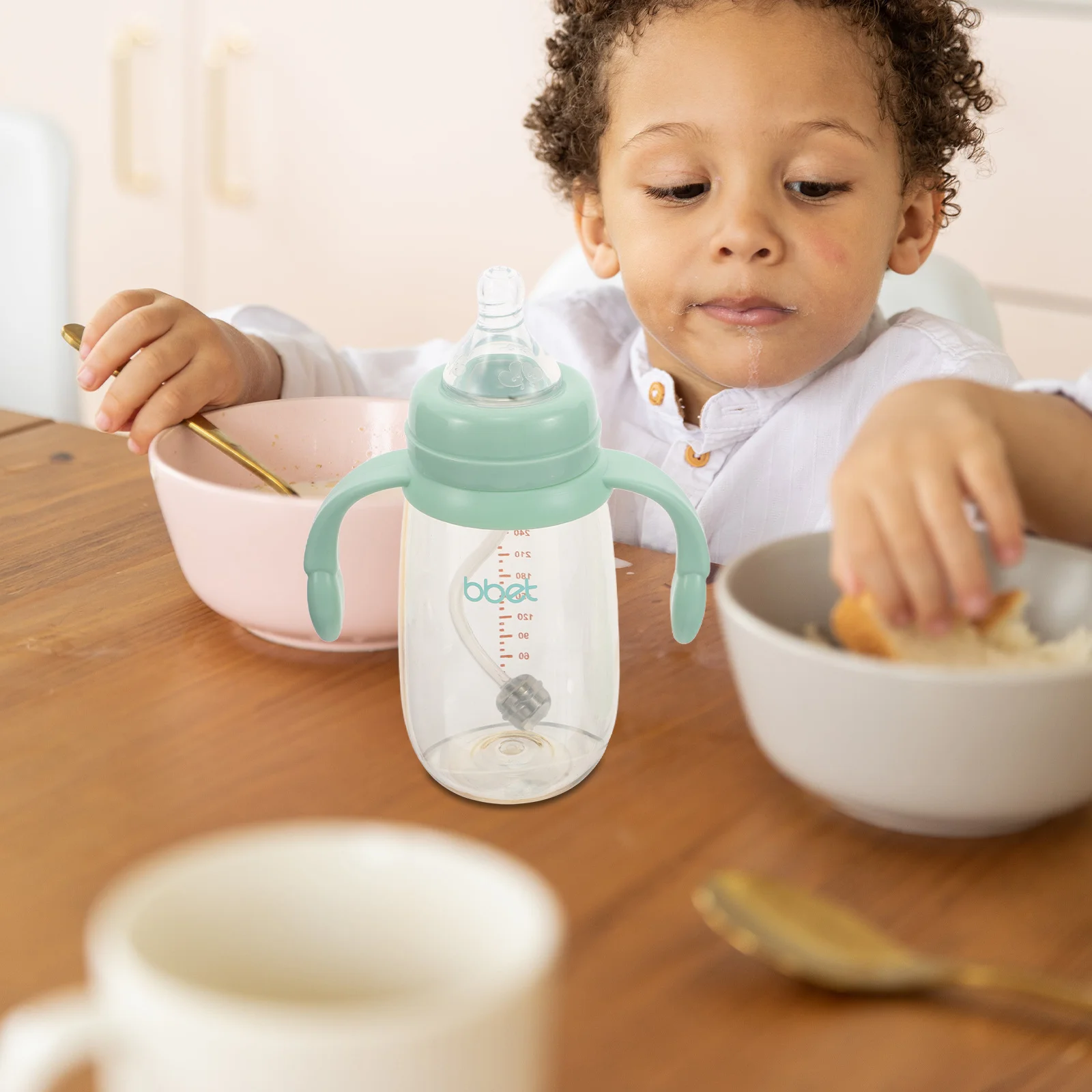 

Silicone Feeding Bottles Baby Kid Water Cup Wide Neck Spill Proof Infant Portable Bottle Breastfeeding Milk Containers