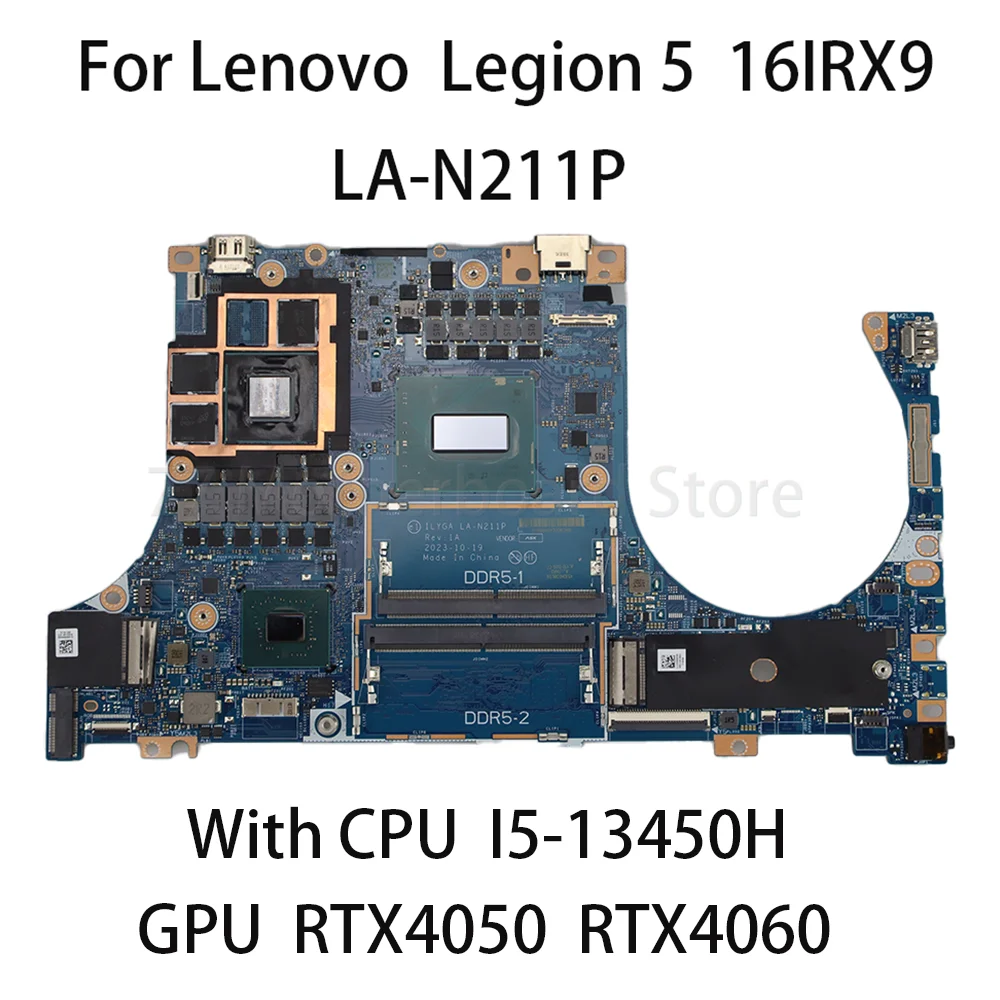 Laptop Mainboard For Lenovo Legion 5 16IRX9  With CPU I5 13450H GPU RTX4050  RTX4060 Mainboard LA-N211P 5B21M03730  5B21M05250