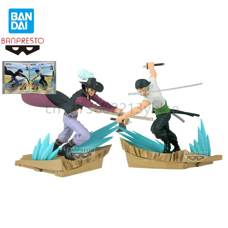 Original In Stock Bandai Banpresto One Piece The Bounty Hunter Dracule Mihawk Character Doll Figure Collect Anime Movies Gift