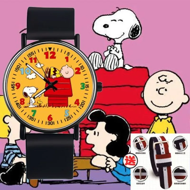 

Водонепроницаемые часы Snoopy с героями мультфильмов аниме для студенток, детские часы High Beauty, подарок на день рождения и праздник