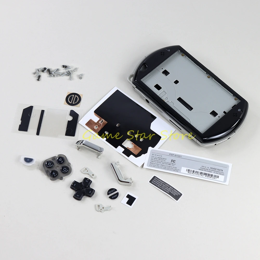 8 مجموعات كاملة مجموعة الإسكان شل مع أزرار مع مسامير لمجموعة استبدال وحدة التحكم في الألعاب PSP GO #2