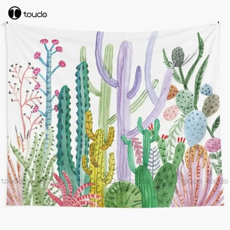 

Watercolor Cacti Tapestry Vintage Tapestry Tapestry Wall Hanging For Living Room Bedroom Dorm Room Home Decor Wall Covering