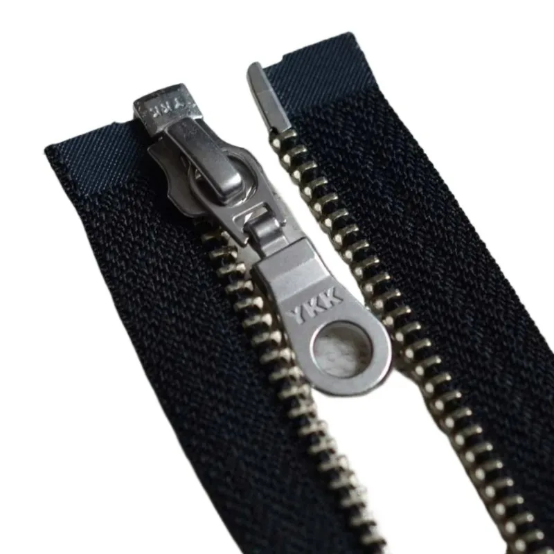 2pcs/Lot 5# 40 to 75cm Black Short Long Metal YKK Zipper Fastener Single Open for Garment Jacket Clothing Accessories Wholesale