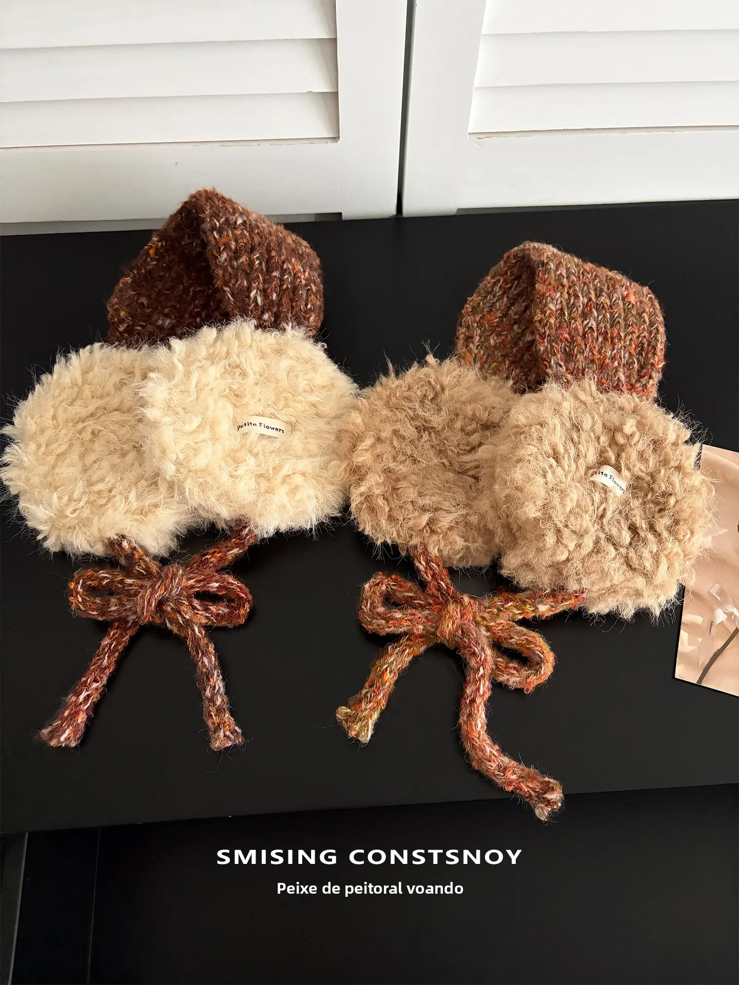korean-style-winter-ear-muffs-women's-fashionable-outdoor-travel-warmth-anti-cold-plush-bow-tied-ear-covers-for-autumn-and-wi