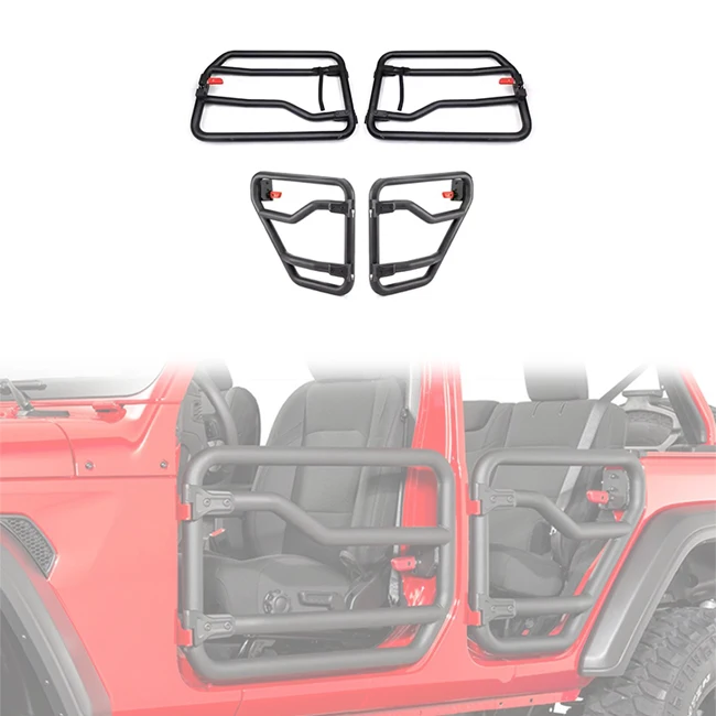 

For LUMA New High Quality 4x4 Car Accessories 2/4 Door OE Half Door With Mirror For Jeep Wrangler JL 2018+ Gladiator JT