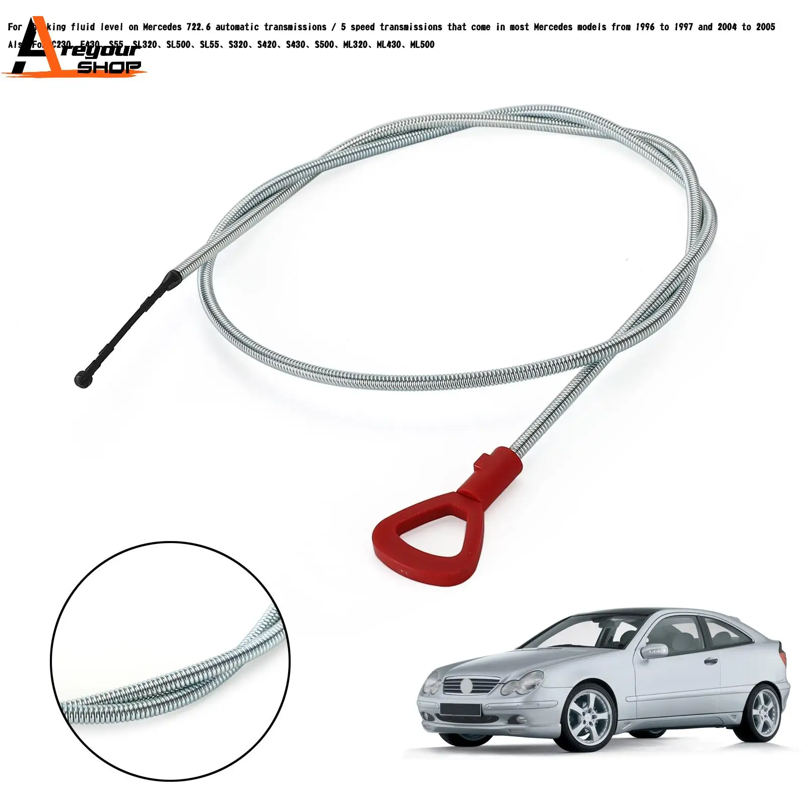 Areyourshop Transmission Oil Dipstick For BENZ For Mercedes W163 W168 W203 W208 W210 W211 140589152100 168589012100 Car Parts