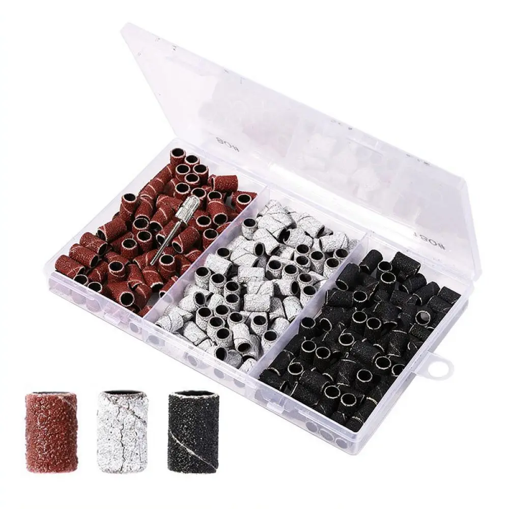 Nail Art Tool Storage Case For Sanding Bands Drill Bits Transparent Organizer Professional Manicure Nail Filing Box