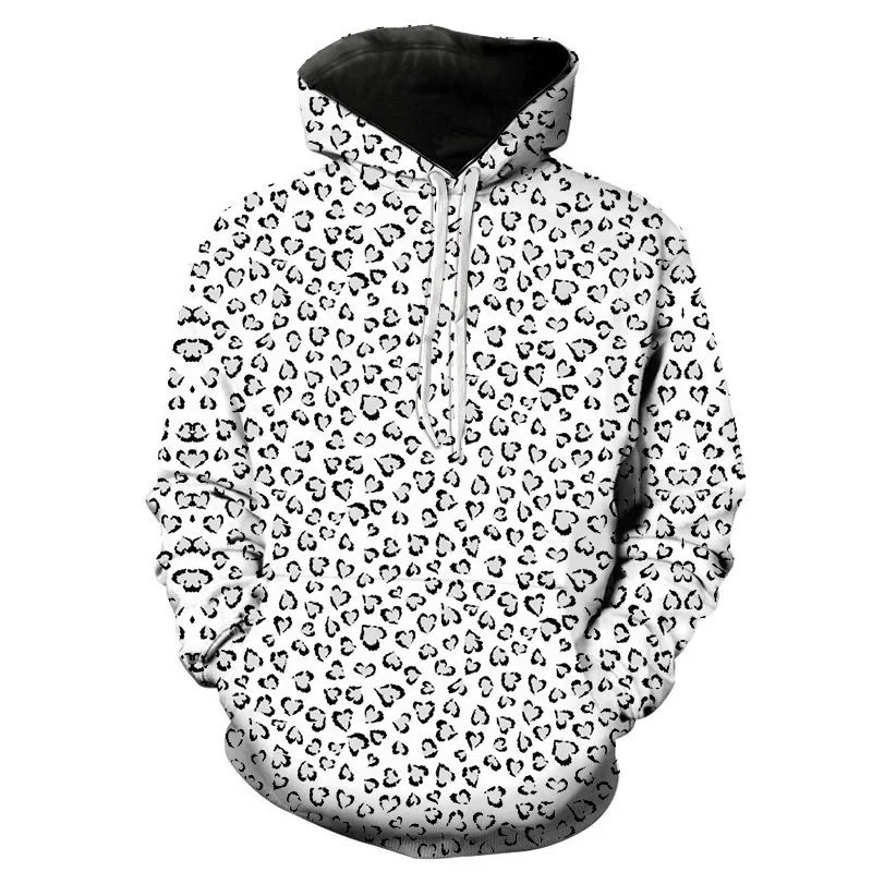 3D Printed Leopard Print Sweatshirt Men Women Children Cool Fashion Hoodie Pullover Long Sleeve Street Wear Kids Boys Girls Top