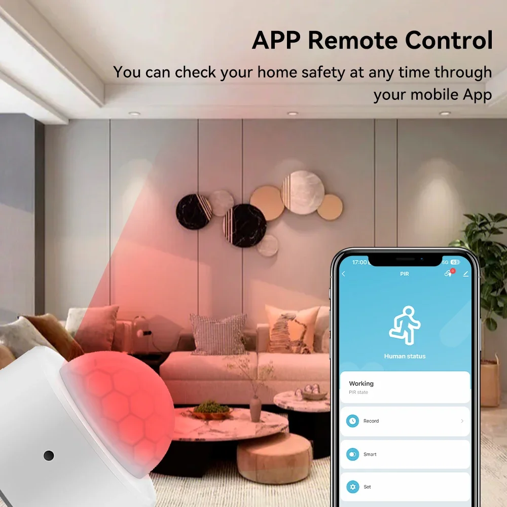 Tuya Zigbee Motion Sensor Human Presence Sensor Smart Home PIR Detector Zigbee Hub Required Work with Alexa Google Assistant