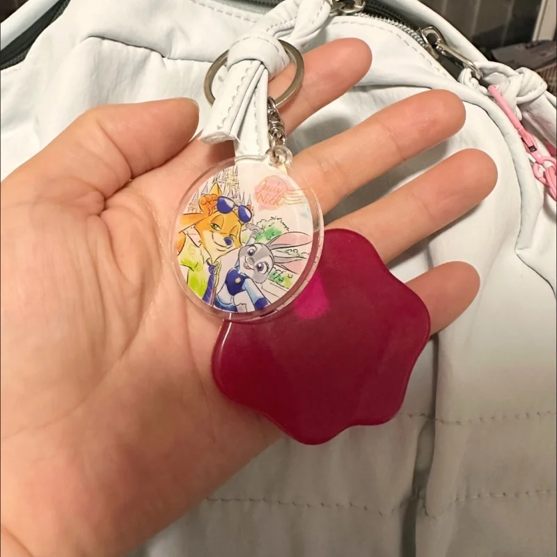 ディズニー ズートピア ジュディ・ホップス ニック・ワイルド レッドパウ アイスキャンディー型 シリコンキーホルダー 通勤バッグ 化粧バッグ 吊り下げ飾り