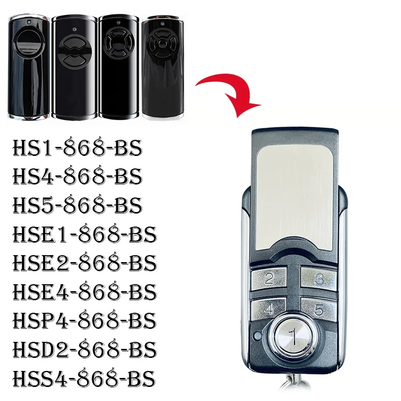 

For HORMANN BS HSE2 HSE4 HS4 HS5 HSD2 HSP4 HSS4 HSE1 HS1 Garage Door Gate Remote Control Door Opener 868MHz Transmitter Command