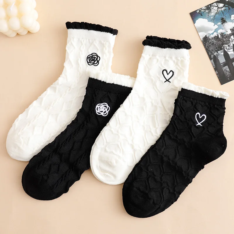 4 Pairs Crinkled Te… - image