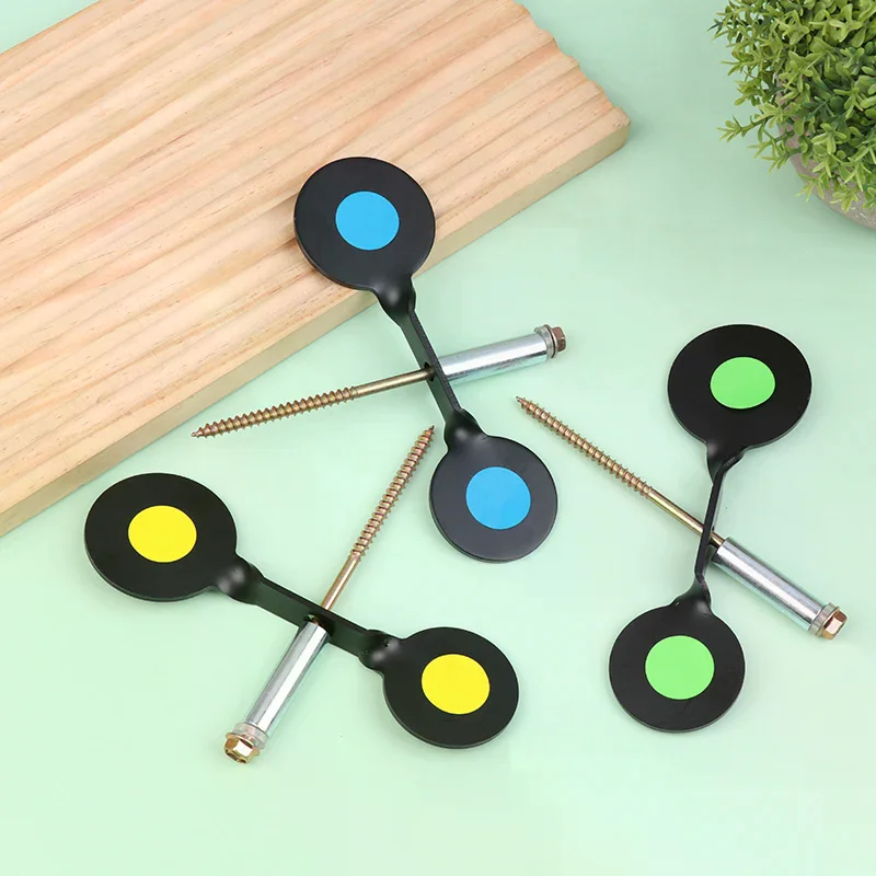 

Утолщенная рогатка 3 мм для тренировки стрельбы в помещении и на открытом воздухе, двуглавая круглая мишень, вращающаяся на 360 градусов мишень для рогатки