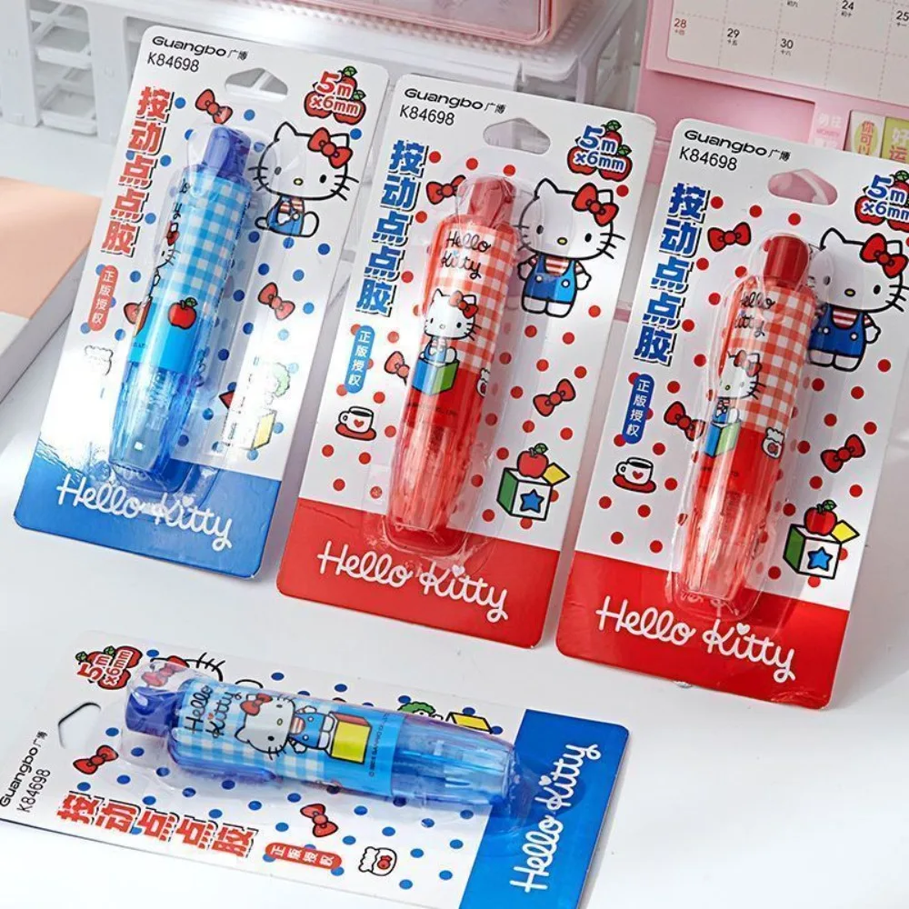 Sanrio Hello Kitty Push Type Dot Glue Pen Cute Student Stationery Adhesive Tape Double Sided Glue Stick for DIY Craft view 4