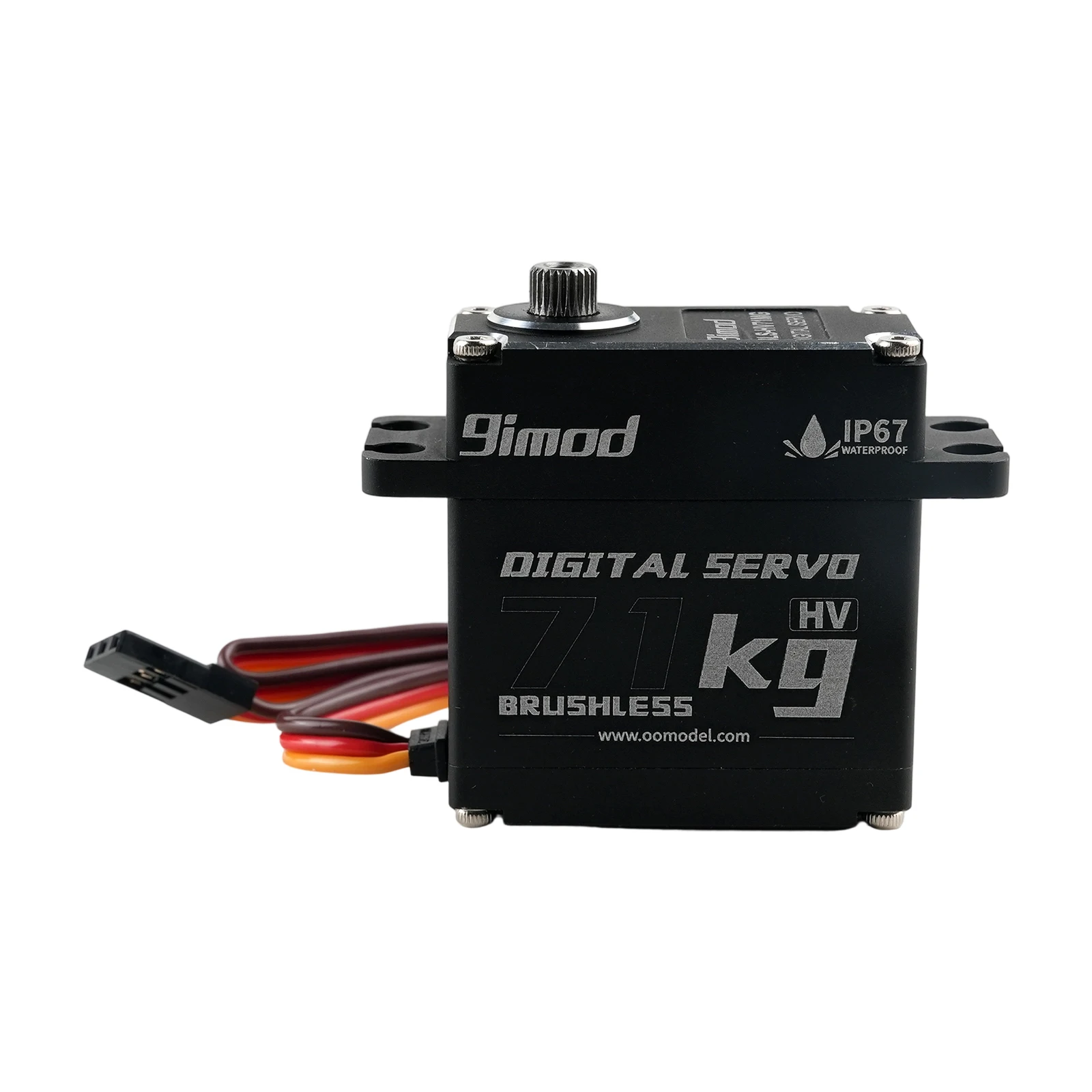 Motor servo digital de metal sem escova, 71kg, 180/270/360 graus, servos de alto torque, peças diy para modelo de carro robô rc