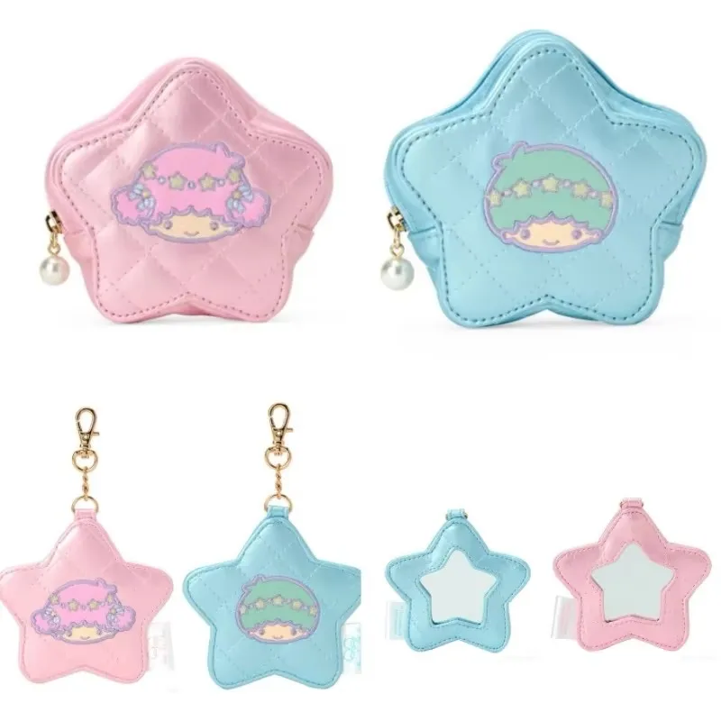 Sanrio Little Twin Stars Mini Porte-monnaie, Petit Sac de Rangement, Pendentif Miroir Licorne Voyage des Rêves, Porte-clés, Jouets Décoratifs