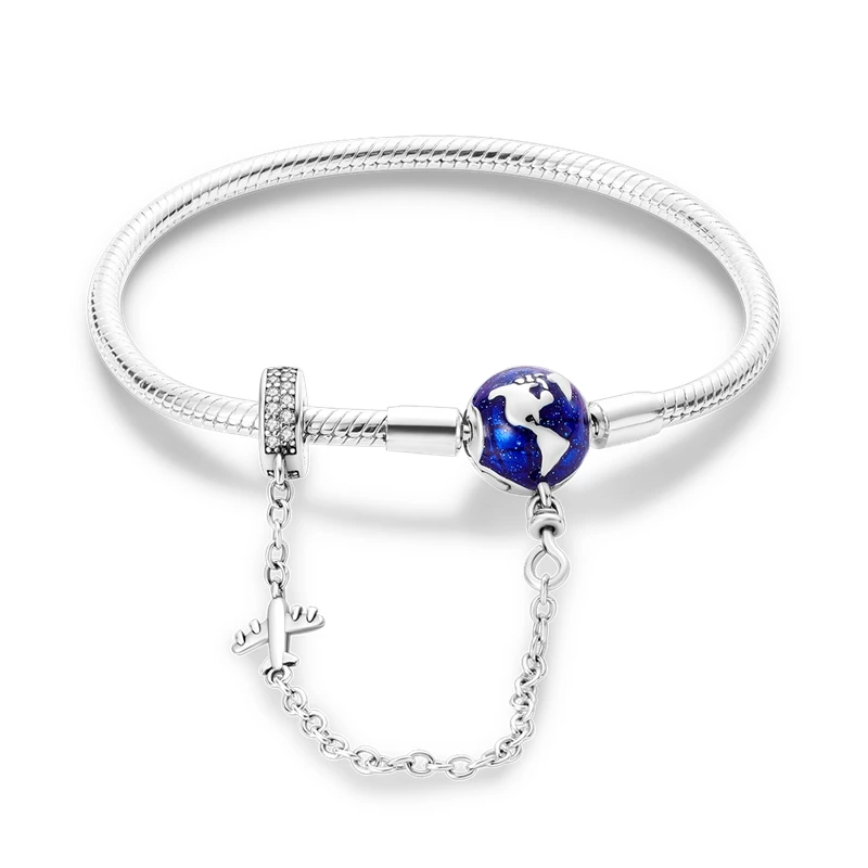 Original Armbänder 925 Silber 17-20 CM Herz Sicherheit 3mm Kette Schlange Knochen Armband Fit DIY Charms perle Geburtstag Schmuck Geschenke – Detail 14