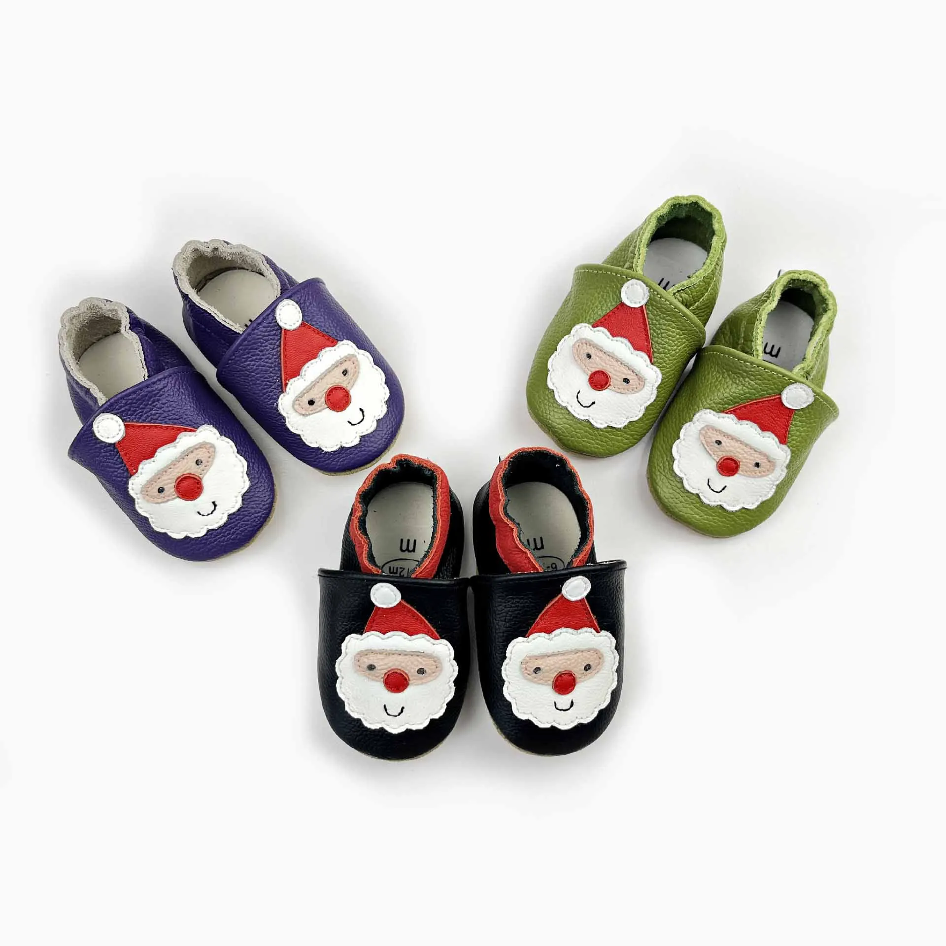 Baby Christmas Leather Shoes Toddler Boys Girls Casual Crib Shoes Newborn Infant Barefoot Shoes Sapato Loafers Kids Items stuff