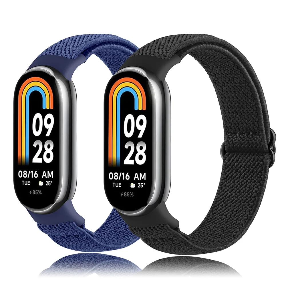 النايلون حلقة حزام ل Xiaomi الذكية الفرقة 9 8 حزام الساعات استبدال NFC مطاطا معصمه ل Xiaomi الذكية الفرقة 9 8 Correa سوار