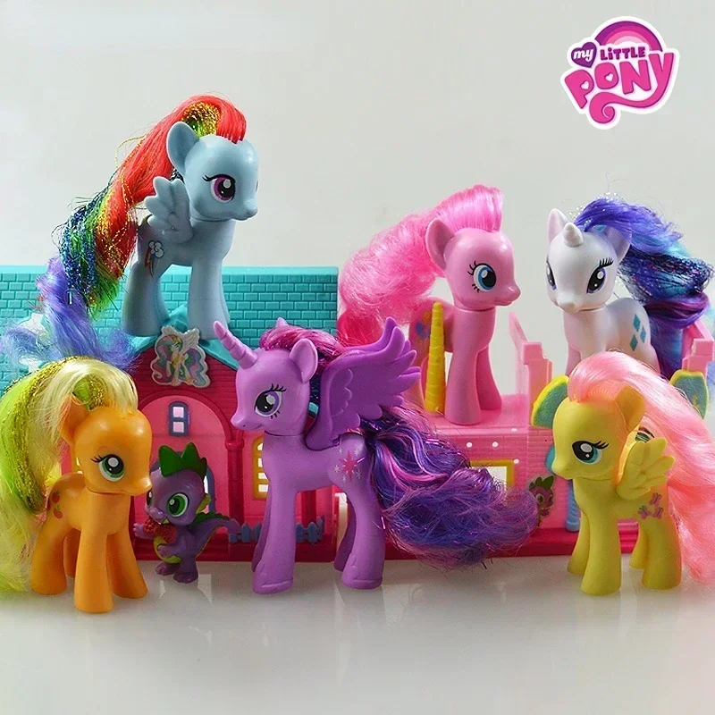 Genuino MY Little Pony Twilight Sparkle princesa cadencia Arco Iris Dash Fluttershy Pinkie Pie raridad figura de acción modelo de juguete