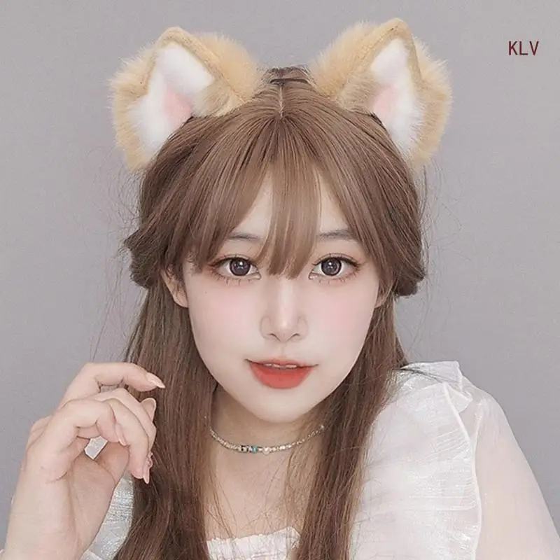 Cosplay Katzen ohr Stirnband Frau Studenten Karneval Anime Charakter Haarband Katzen ohren Stirnbänder Plüsch Weihnachten Haar Reifen