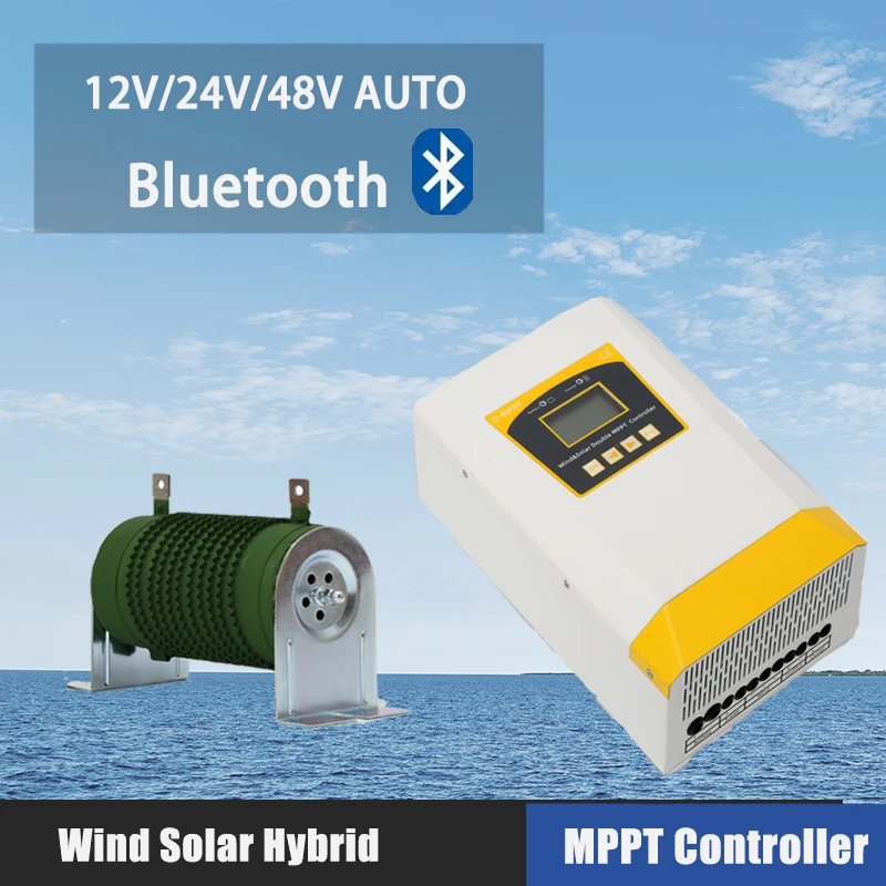 Double MPPT Charge Controller Solar & Wind Hybrid System 6000w 12v 24v & 24v 48v Auto Regulator Home Use Wind Turbine Generator