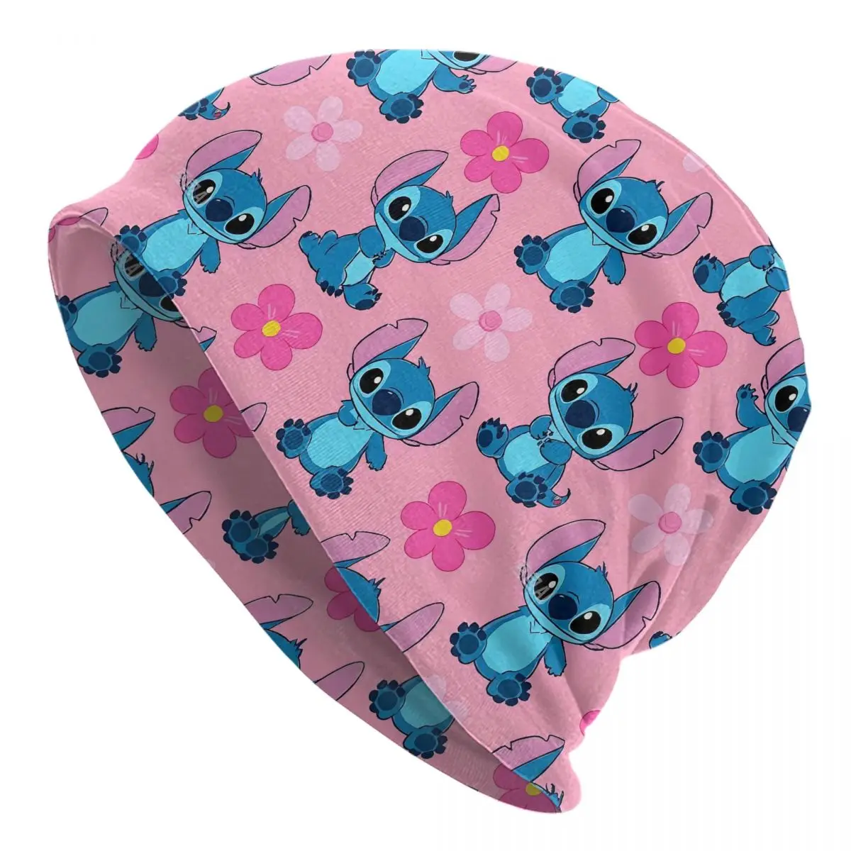 

Lilo And Stitch Cartoon Bonnet Hats Hip Hop Outdoor Skullies Beanies Hats Unisex Warm Multifunction Caps