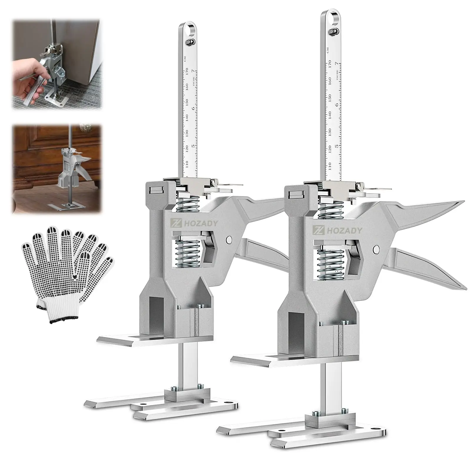 

12 Inch Labor Saving Lifting Jack, 440LBS Capacity Height Adjuster – Professional Installation Tool for Doors, Windows & Tiles