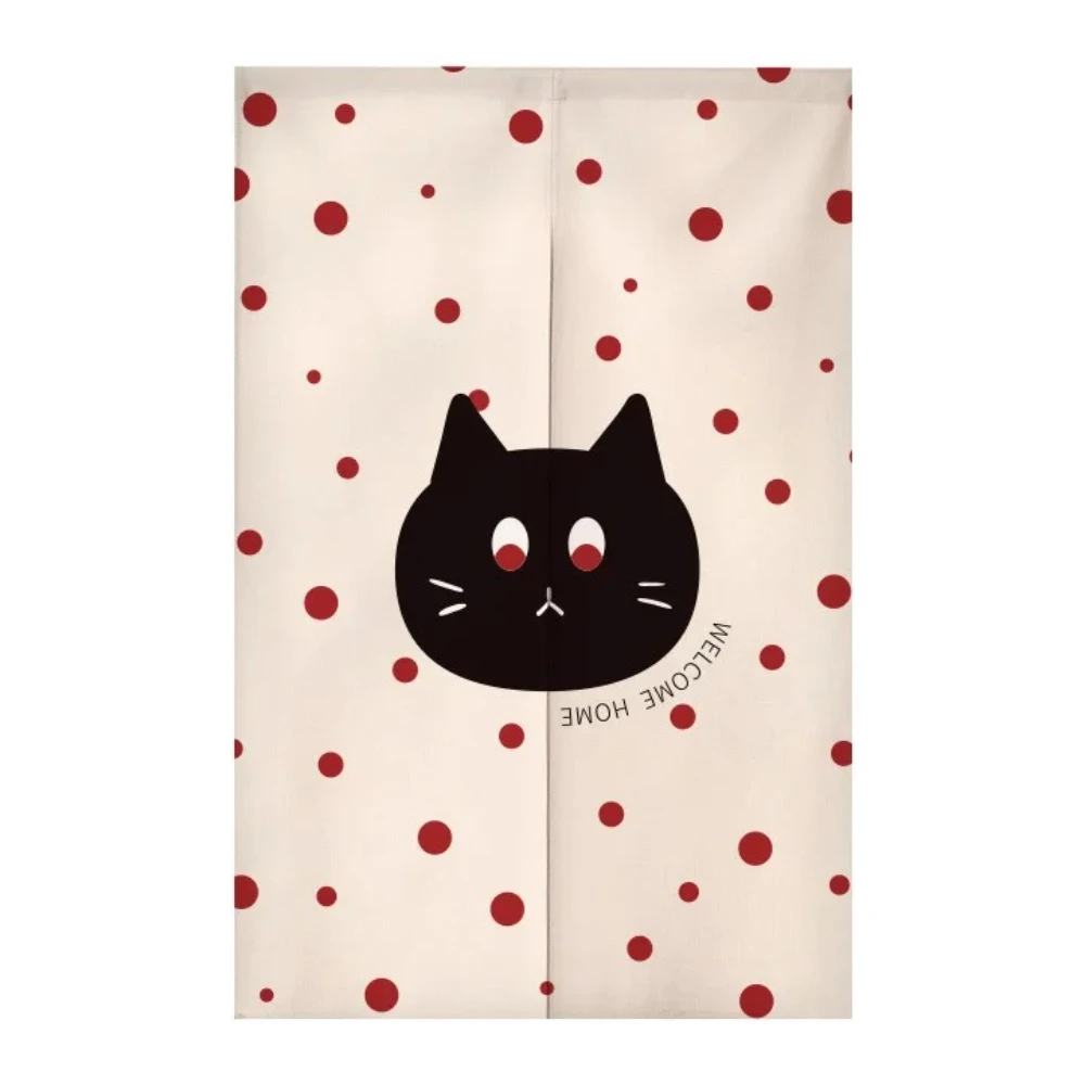 Fresh cartoon animals changing room Curtain Privacy Partition Doorway Curtains Kitchen Entrance Noren Linen Hanging Half-curtain