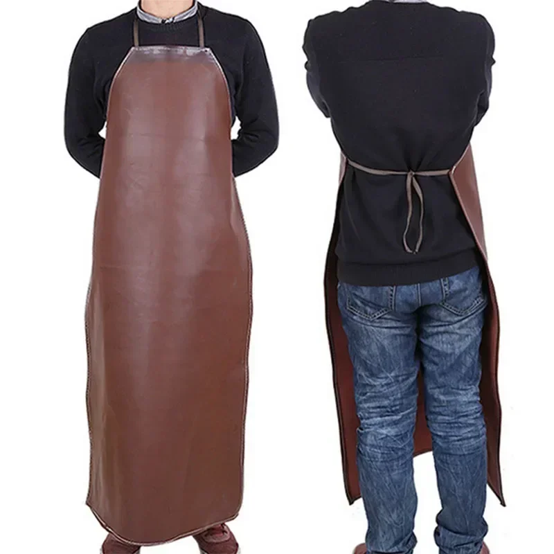 1pc Apron Welder Welding Protective 100cm Apron Safety Workwear Blacksmith Gardener Apron BBQ Aprons Bibs Kitchen Accessory