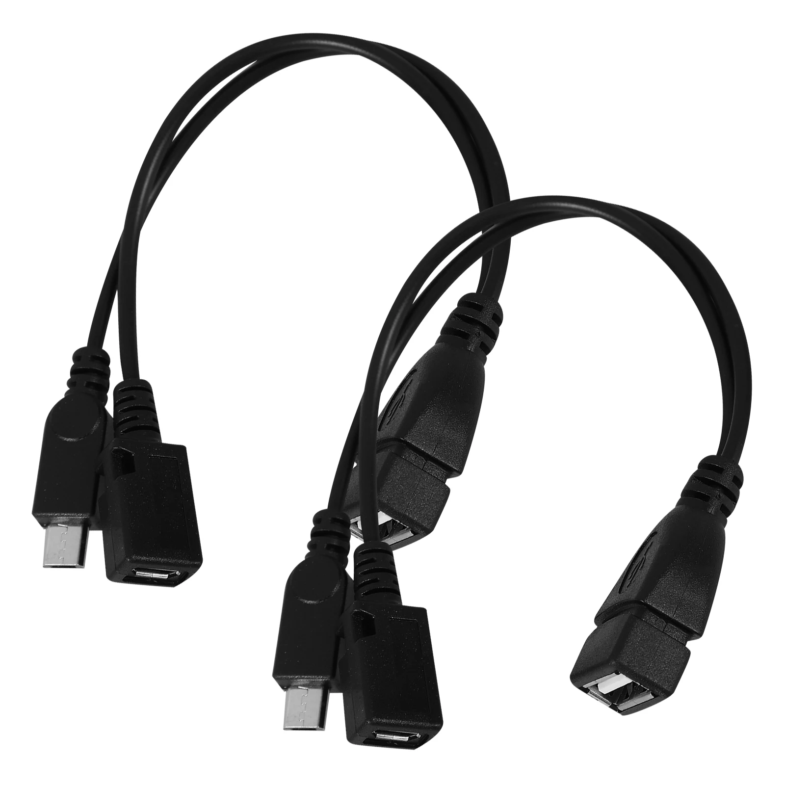 

2 Pcs OTG Data Cable Micro USB to USB-A Adapter Converter Black Phone Accessory USB OTG Adapter Micro Conversion