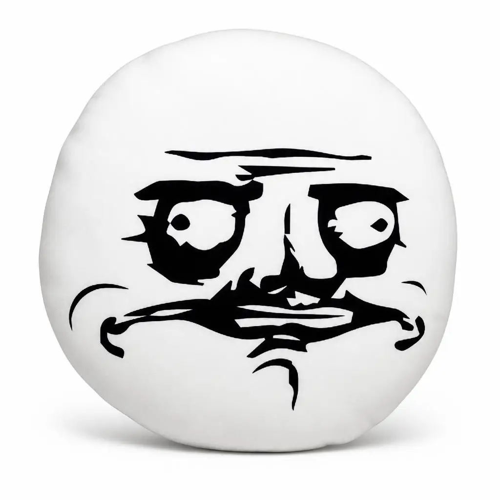 Me Gusta Rage Guy Meme Plush Pillow Cushion Irregular Stuffed Throw Pillow Home Decor Gift Sofa Bed Couch