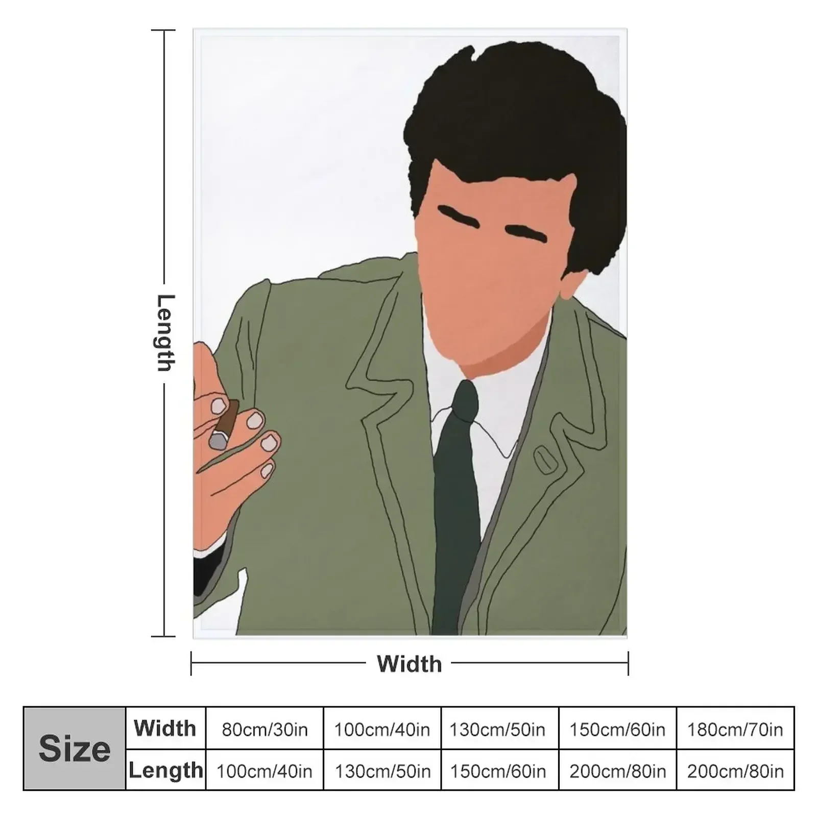 Columbo Throw Blanket couch cozy soft plush fuzzy picnic outdoor blanket