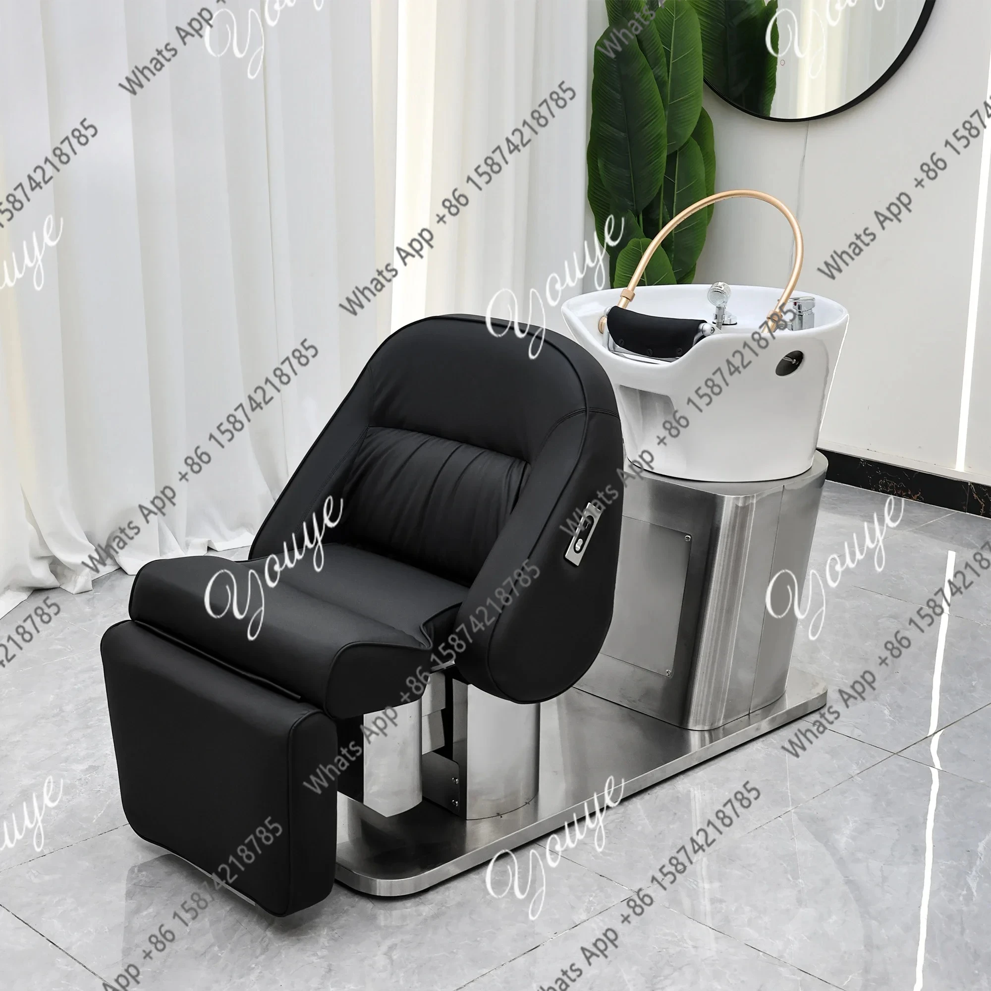 

J Professional Shampoo Chair Adjustable Barber Chairs Hair Head SPA Bed Headspa Salon Furniture Barber Shop Shampoo Beds