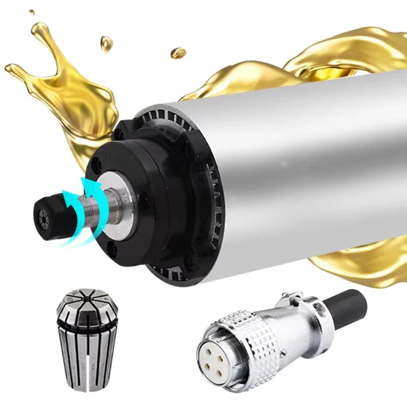Numerical control spindle motor set Air cooling 1.5kw 1500 watts Diameter 64mm