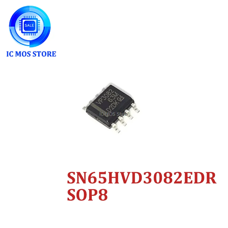 

10pcs SN65HVD3082EDR VP3082 SMT SOP8 Low Power RS485 Transceiver IC Chip