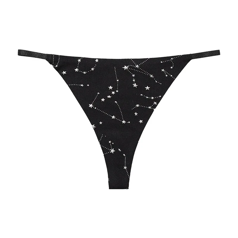 Women\'s Fancy Bikini Panties Slip Silk Thong Panty Woman Brand Starry Meteor Designed Female Underwear Tangas