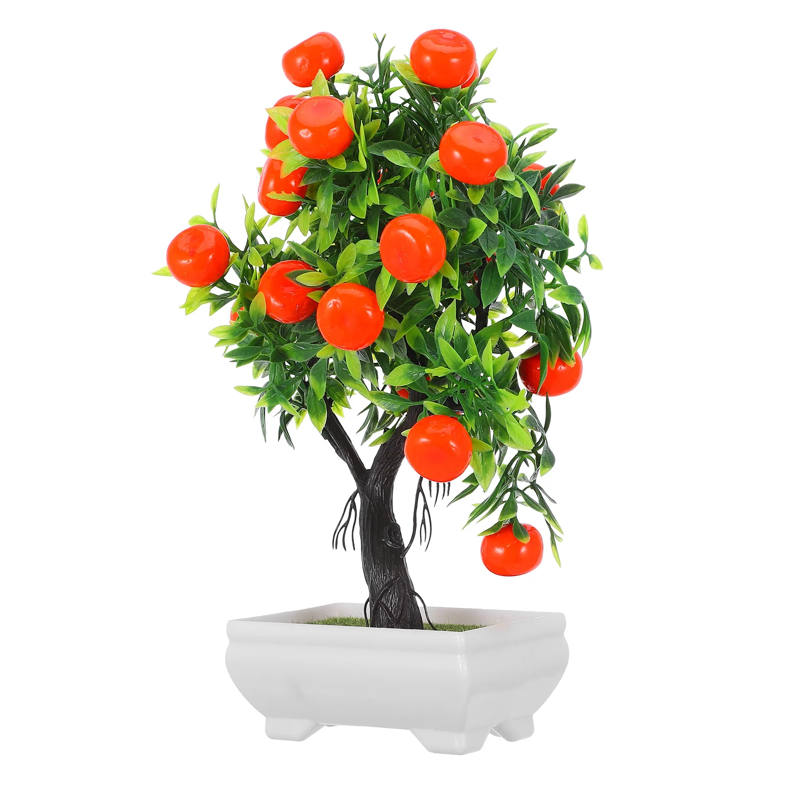 

Simulation Orange Bonsai Tree Fake Potted Plant Artificial Fruit Decor For Home Wedding Party Indoor Decoration Simulated