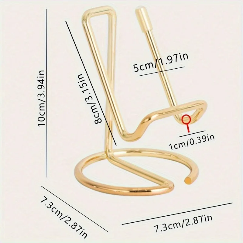 Handyhalter aus Metall, Gold, Roségold, Schwarz, Ständer für Ipad, universelle Schreibtischdekoration, Handy-Zubehör, Telefon, Tablet – Detail 1
