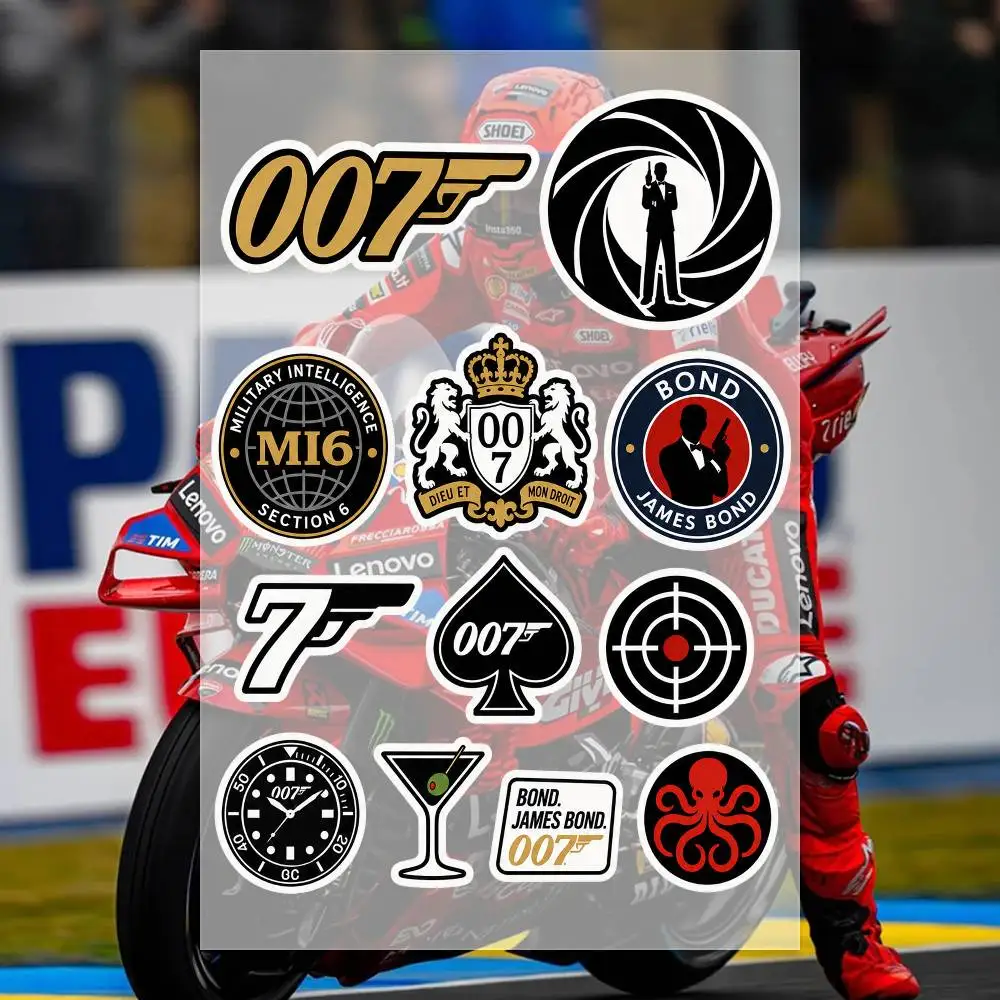 007 Japanese Motorcycle Sticker Suitable for Motorcycle Body Reflective Car Sticker Helmet Decal
