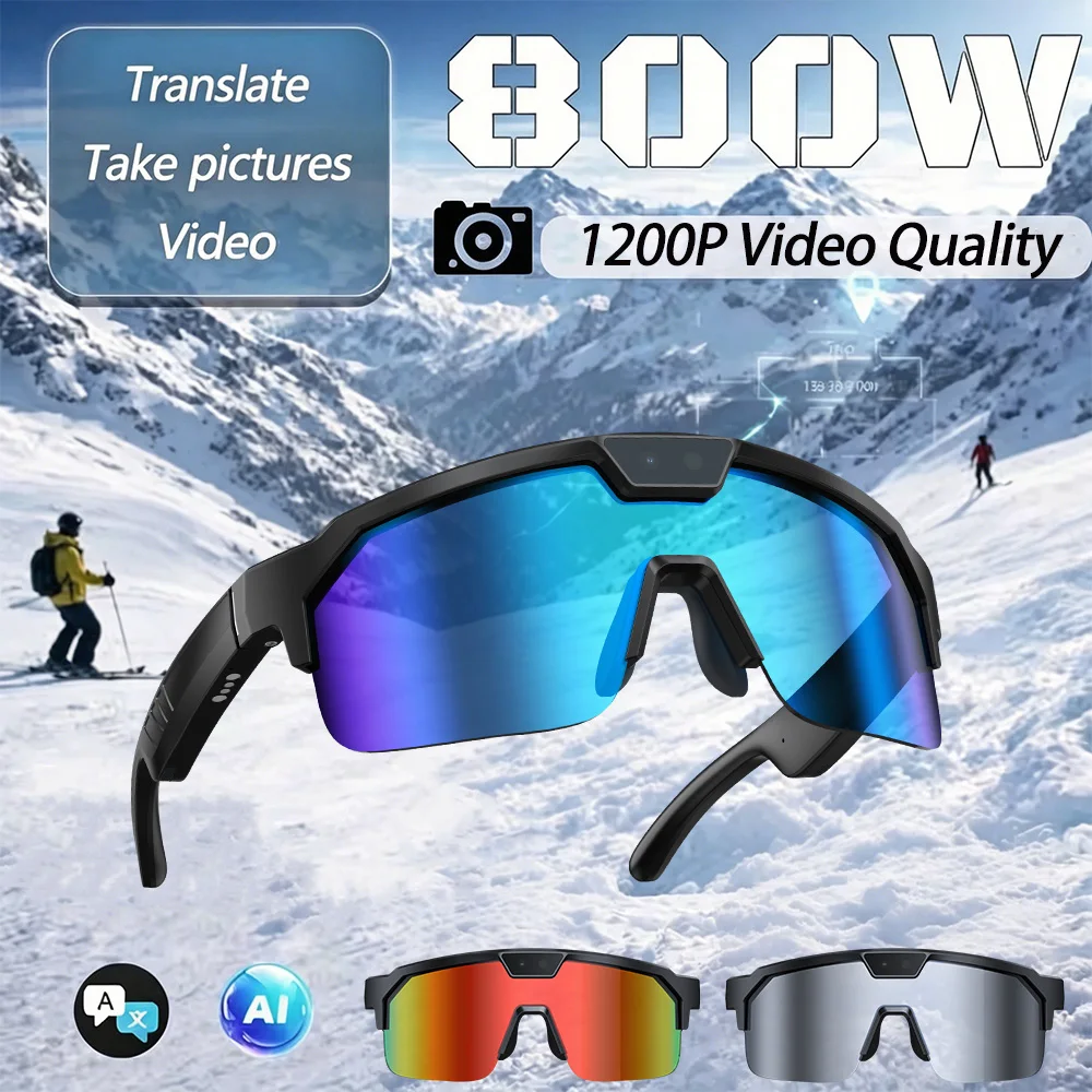 new-800w-otdoor-shooting-smart-glasses-1200p-video-recording-ai-assistant-dual-microphone-noise-reduction-sports-smart-glasses
