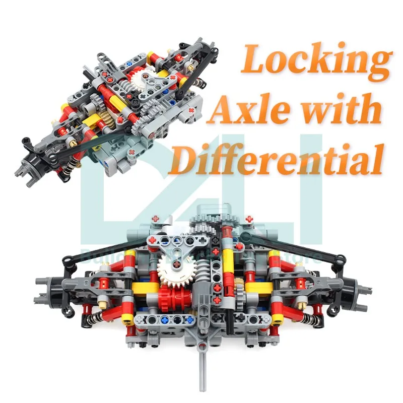 277Pcs Technical Parts Locking Axlewith Differential Automobile Steering Suspension Building Block Bricks DIY Creativity Toy