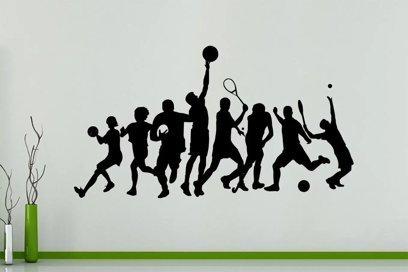

Sports Players Athletes Ball Games Fun Fit Wall Art Decal Sticker Picture Poster Decor