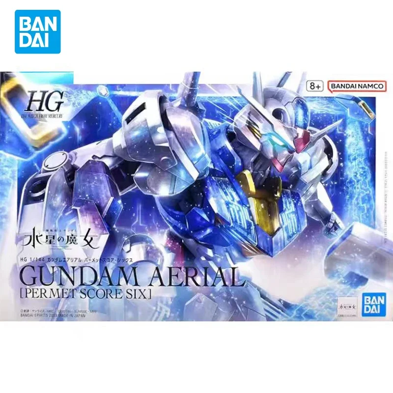 In Magazzino Gundam Bandai La Strega Da Mercurio HG 1/144 Aerea PERMET Score SIX Assemblaggio Anime Action Figure Modello Giocattoli Regali Per Bambini