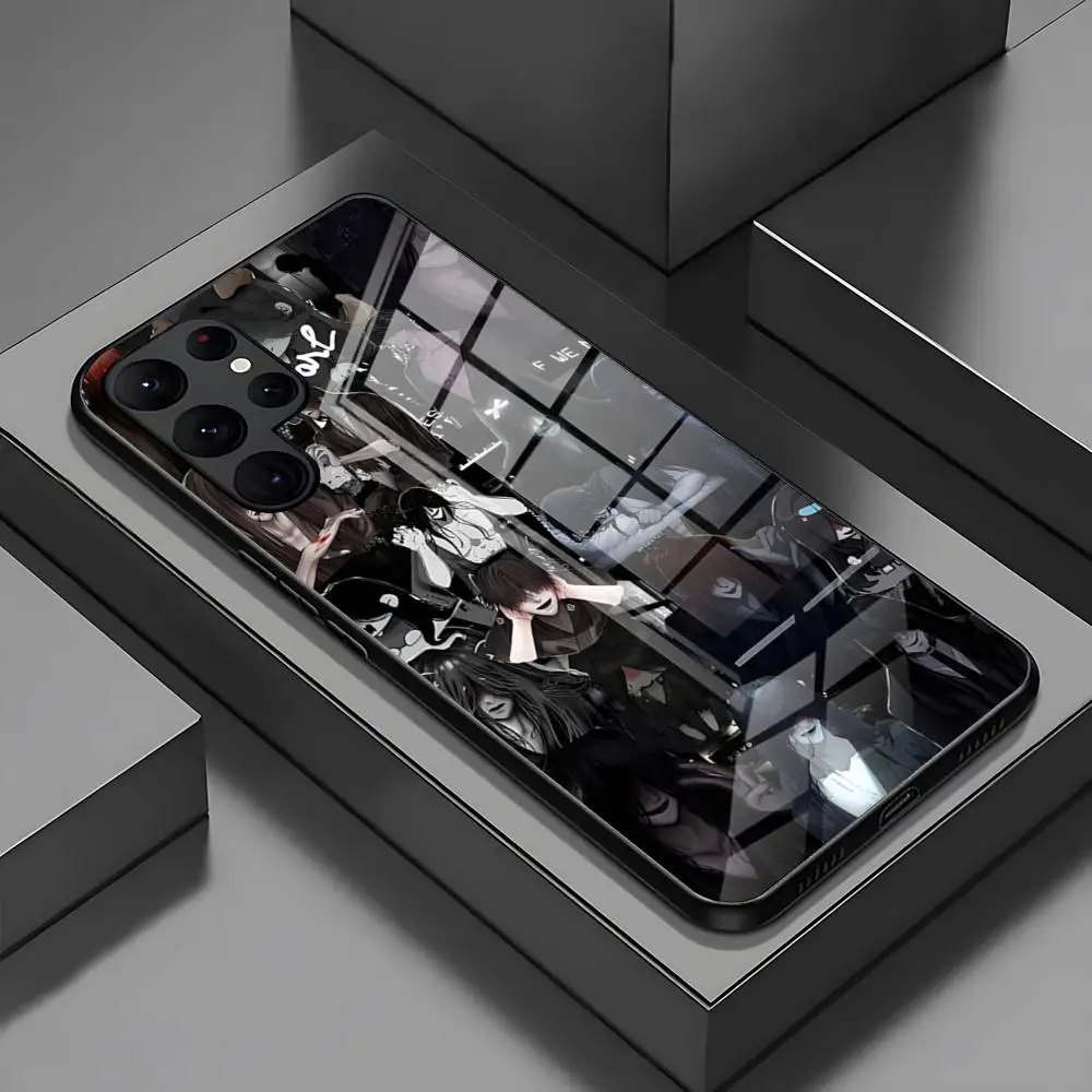 Mr Crawling Homi-cipher Phone Case For Samsung S24 S23 S21 S20 S22 A24 A34 A54 A53 Note 20 Pro Ultra Plus 2024 Glass Back Cover