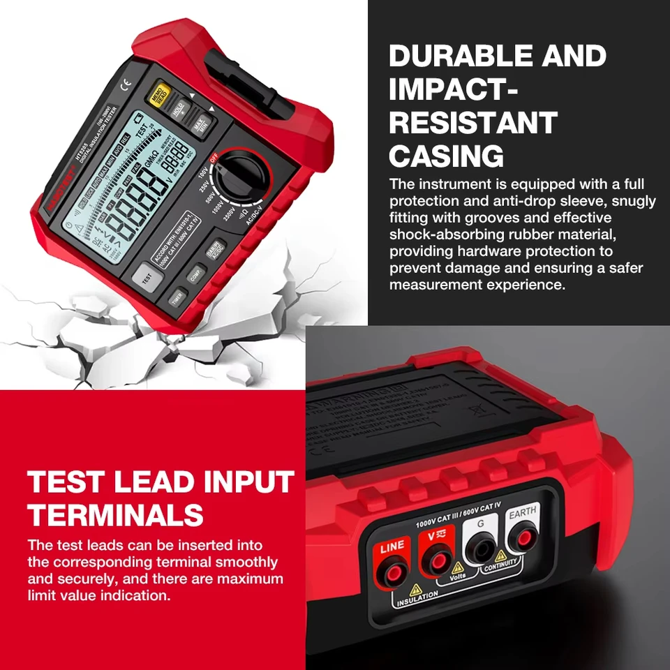 HABOTEST HT5203/HT5205 1000V Insulation Tester