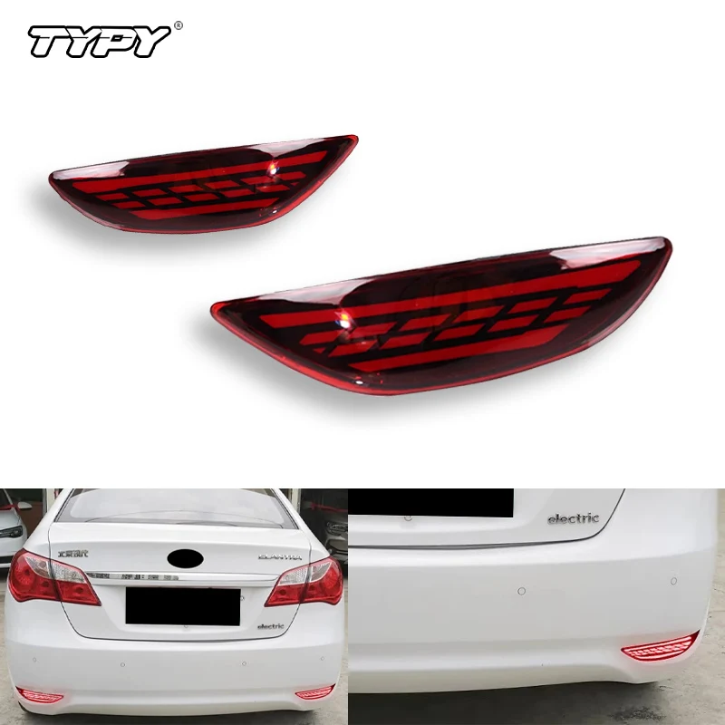 

TYPY Автомобильный светодиодный задний бампер для Hyundai Accent Verna Solaris Brio 2012-2016, задний отражатель, стоп-туманная фара, указатель поворота